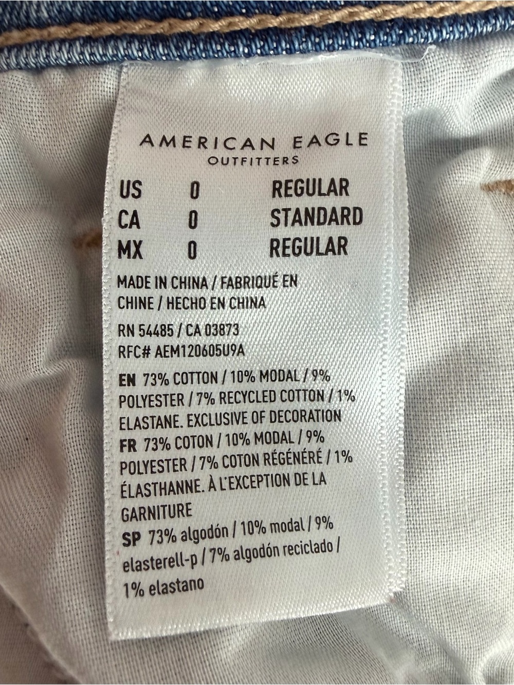 American Eagle Mom Straight Jeans - Size 0 Regular - Picture 6 of 8